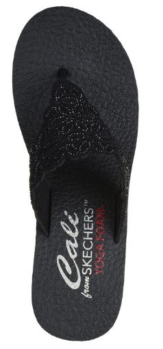 Skechers Women Wedge Sandal Padma - Flower Glitz Sandal: BBK
