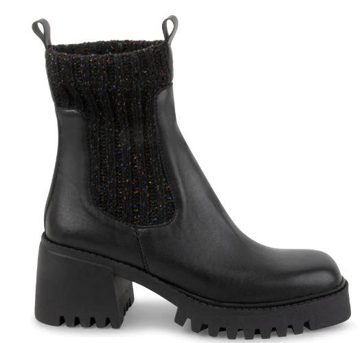 Steve Madden Gemini Sock Fit Ankle Bootie: blk