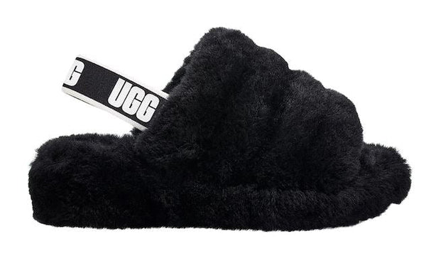 Ugg's Women Fluff Yeah Slide :Blk