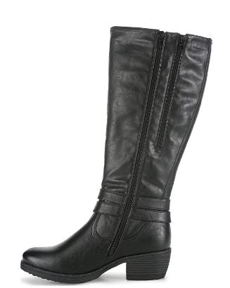 Women's Taxi Tall Jasper Wide calf Extendable  Riding Boots : Blk