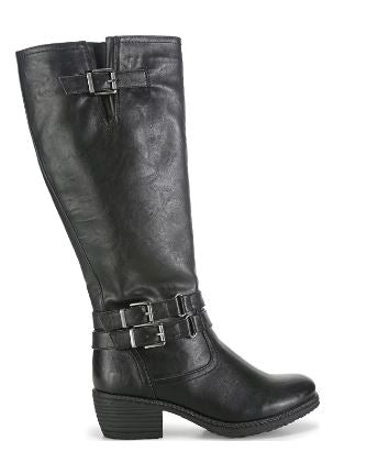 Women's Taxi Tall Jasper Wide calf Extendable  Riding Boots : Blk