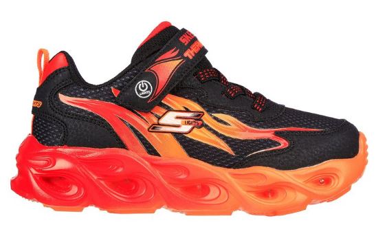 Skechers Boys S Lights Thermo-Flash HEAT FLUX : BKRD