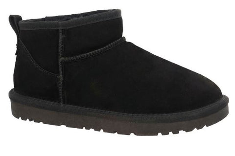 Women's  Suede Brisbane Bootie:BLK - SHOEPOINT.CA