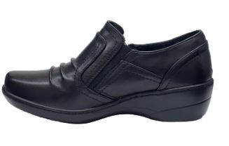 Women's Comfort Wedge Zip shoes: blk - SHOEPOINT.CA