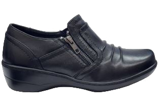 Women's Comfort Wedge Zip shoes: blk - SHOEPOINT.CA