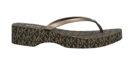 Michael Kors Lilo Wedge  Flipflop Sandals: Blk/Gold