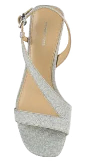 Michael Kors Jaida Kitten Heel Sandal : Silver - SHOEPOINT.CA