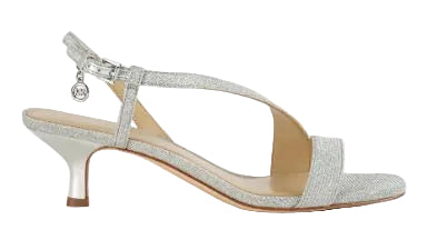 Michael Kors Jaida Kitten Heel Sandal : Silver - SHOEPOINT.CA