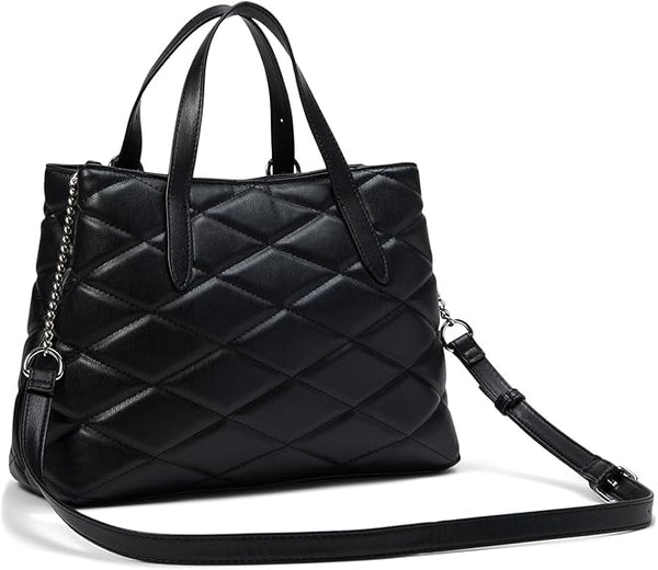 Nine West Quilted Satchel Handbag: Blk