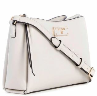 Nine West Leonel 3 compartment Cross Body Handbag: Milk Wht