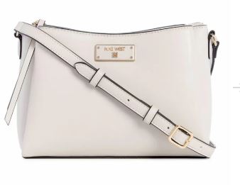 Nine West Leonel 3 compartment Cross Body Handbag: Milk Wht