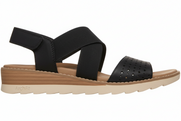 Skechers BOBS Arch Fit Oasis Sandals  - B Perf: BLK - SHOEPOINT.CA