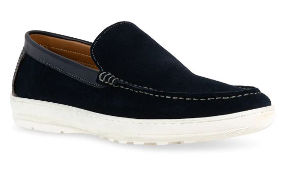 Steve Madden Men's  Suede Loafers : Navy