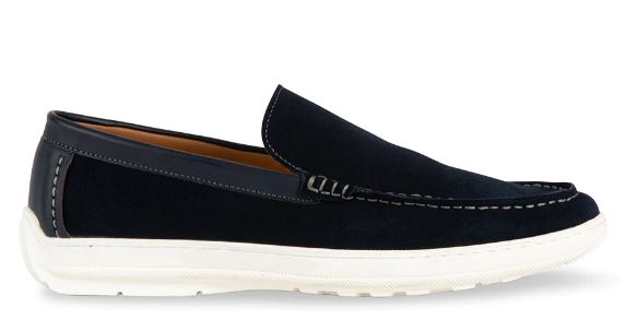 Steve Madden Men's  Suede Loafers : Navy