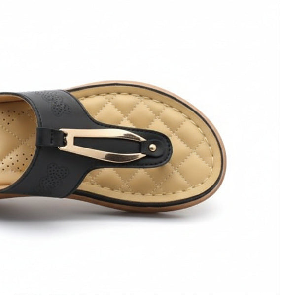 Stefania Italy S20211 THONG Comfort Sandals : BLK - SHOEPOINT.CA