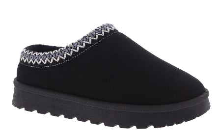 Women's Furlined Mule Slippers: blk