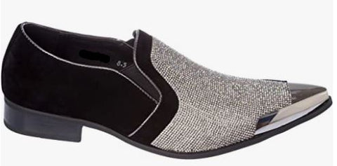 Men's Rhinestone Dress Shoes : SIL