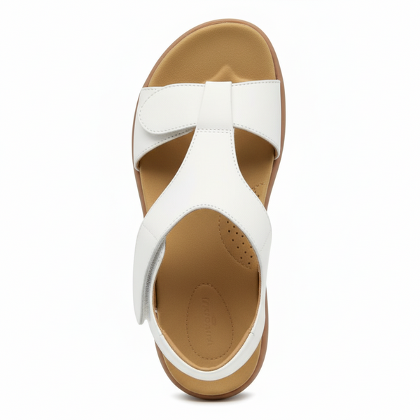 Stefania Italy S4024 Comfort Sandals : WHT - SHOEPOINT.CA