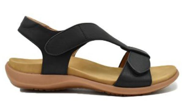 Stefania Italy S4024 Comfort Sandals : blk - SHOEPOINT.CA