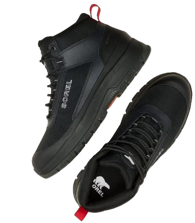 Sorel Mens OUTING NW™ SNEAKER MID Men's Waterproof Sneaker: blk&nbsp;